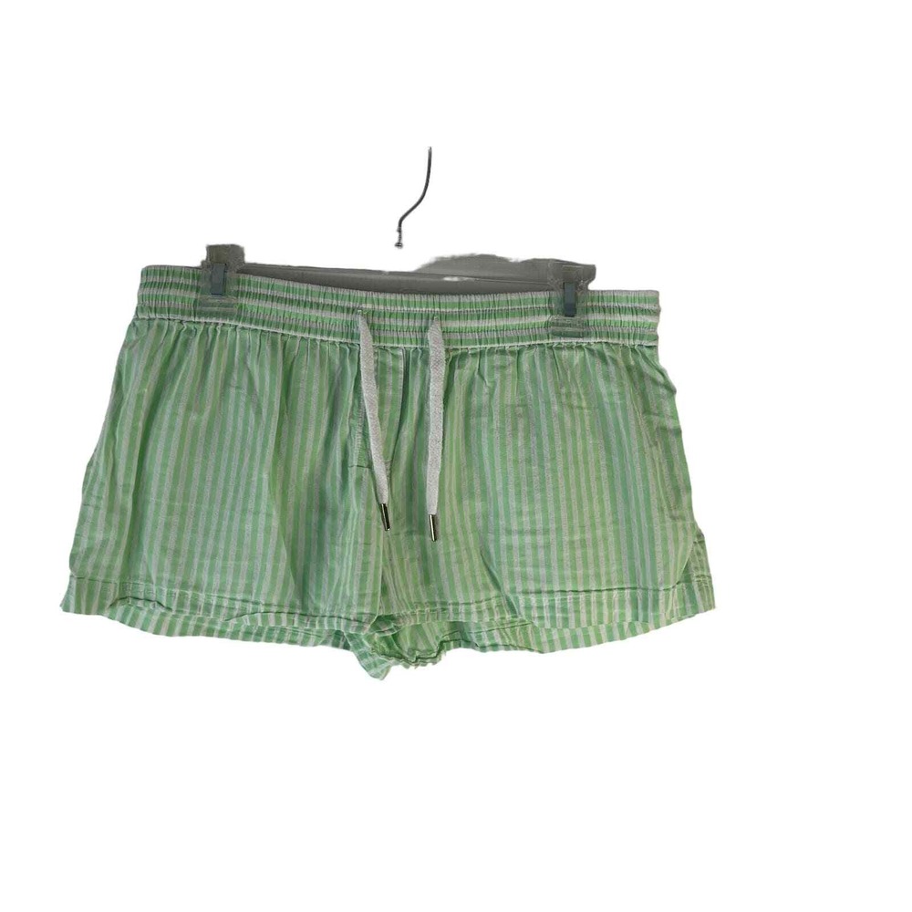 Anthropologie Saturday Sunday Size Small Green Striped Flowy Pull On Shorts